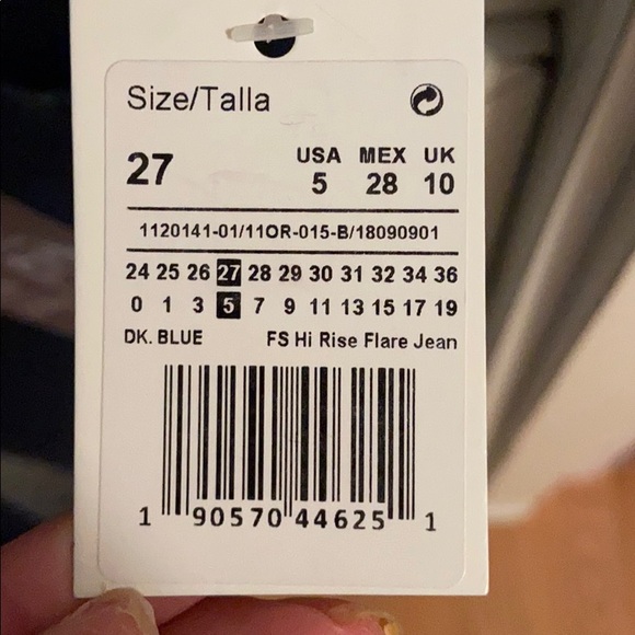 High rise flare jeans (dark blue never worn) - Picture 2 of 2